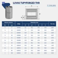 1031-_w Tupy - Luva TupyForged Classe 3000 THR - Forjado Roscavel NPT
