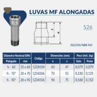 1234-_w Tupy - Luva MF Alongada BSP