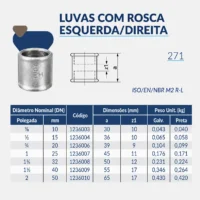 Tupy - Luva com Rosca Esquerda/Direita BSP
