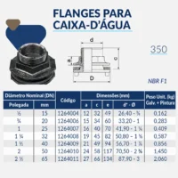 1264-_w Tupy - Flange para Caixa D'água BSP