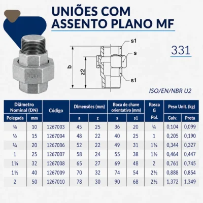 1267-_w Tupy - União com Assento Plano MF BSP