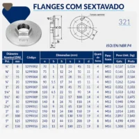 1299-_w Tupy - Flange com Sextavado BSP
