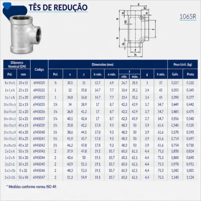 6945-_w Tupy - Tê de Redução NPT-150