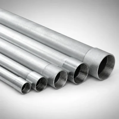 apolo-eletroduto_w Apolo - Eletroduto Galvanizado NBR 5598 (Barra de 3 metros com rosca BSP e 1 luva)